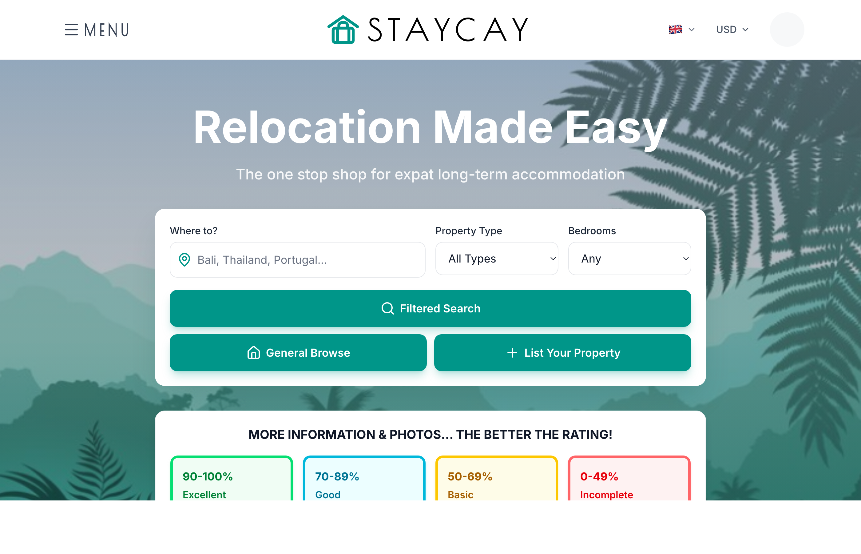 Staycay home page